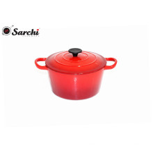 Customized cast iron cookware red casserole